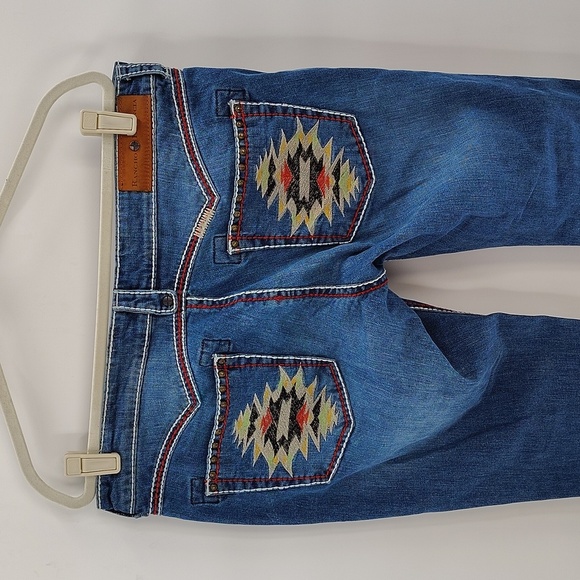 Rancho Estancia Southwest Tribal Jeans size 34 western bootcut embroidered - Picture 6 of 10